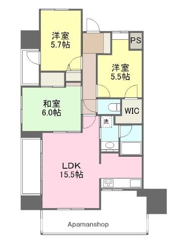 アルファステイツ市駅前(3LDK/11階)の間取り写真