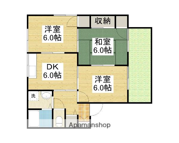 マリエール中須賀(3DK/2階)の間取り写真