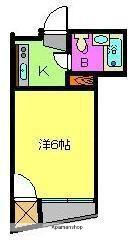 杉ビル(1K/3階)の間取り写真