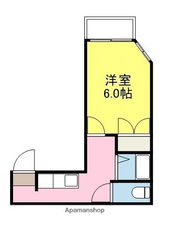 アルフォンソ(1K/3階)の間取り写真