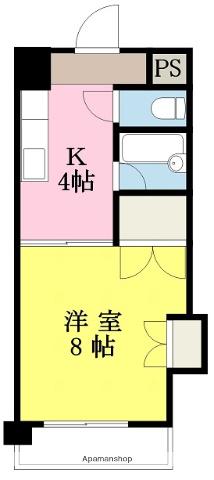 ロイヤルハイツ平和通(1K/5階)の間取り写真