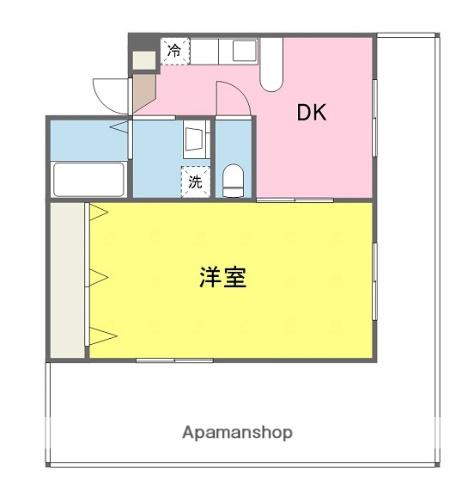 フルネス三浦(1DK/5階)の間取り写真