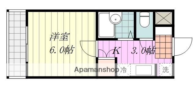 Mグラン紅葉(1K/3階)の間取り写真