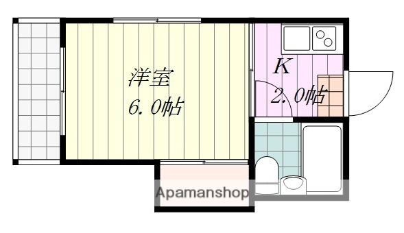 余戸駅前RC(1K/2階)の間取り写真