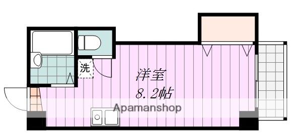 HISUビル平和通(ワンルーム/2階)の間取り写真