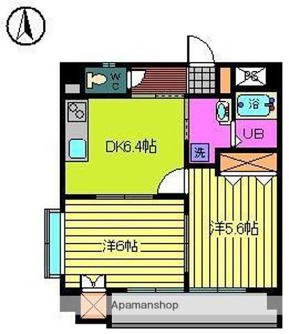 プランドール(2DK/4階)の間取り写真