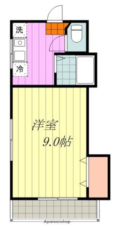 コーポラス北代(1K/2階)の間取り写真