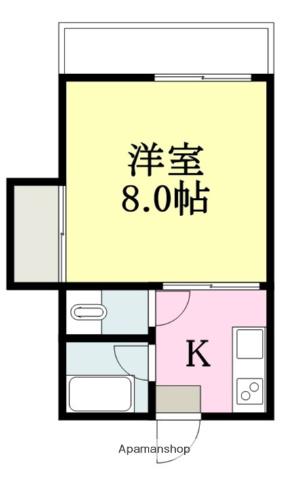 コーポ若藤(1K/2階)の間取り写真