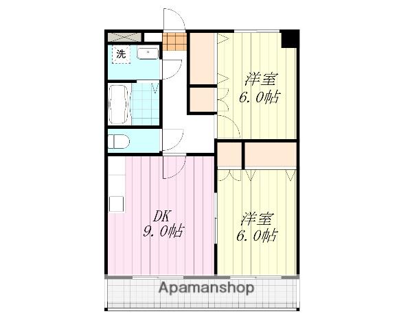 さくらレジデンス(2DK/6階)の間取り写真