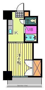 第96杉フラット(1K/5階)の間取り写真