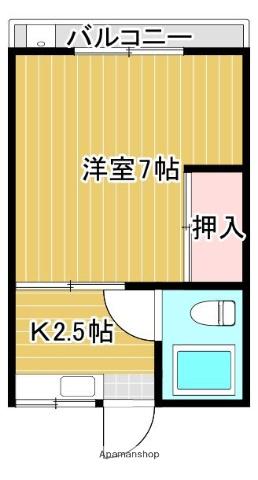 コーポライフ(1K/1階)の間取り写真