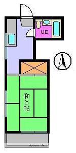 コーポ木馬館(1K/1階)の間取り写真