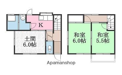八多喜荘(3DK/1階)の間取り写真