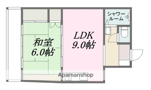 大場ビル(1LDK/3階)の間取り写真