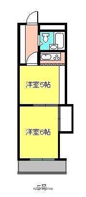 第91杉フラット(2K/2階)の間取り写真