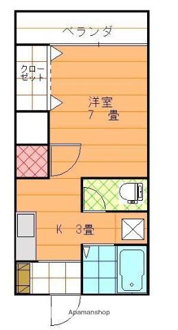 東一万ビル(1K/3階)の間取り写真