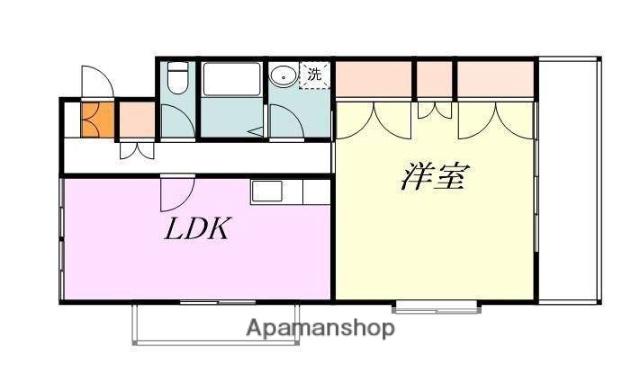 アステラス土居田(1LDK/3階)の間取り写真