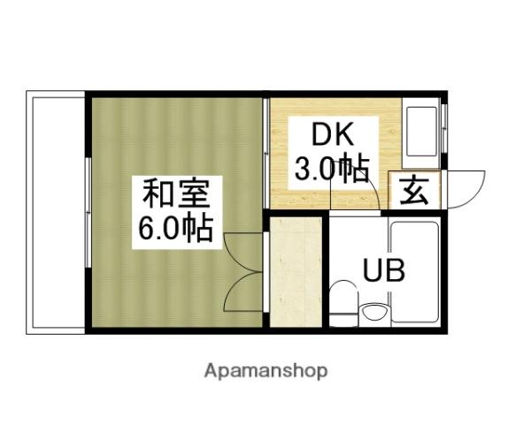 サンハイツ(1K/1階)の間取り写真