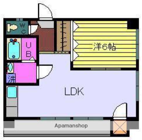 メゾンカミフジ(1LDK/4階)の間取り写真