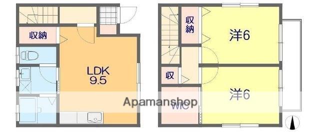 オレンジメグ(2LDK)の間取り写真