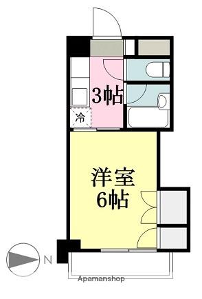 ロイヤルハイツ清水町(1K/1階)の間取り写真