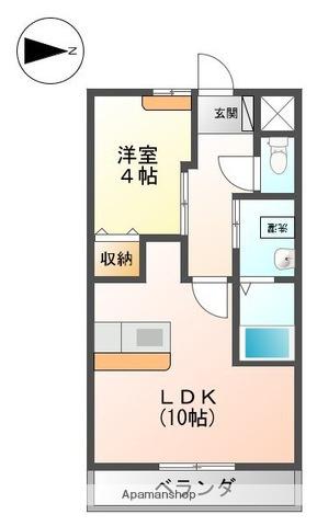 グランチェスタ鷹子(1LDK/2階)の間取り写真