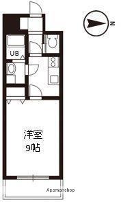 シャンティ道後今市(1K/4階)の間取り写真
