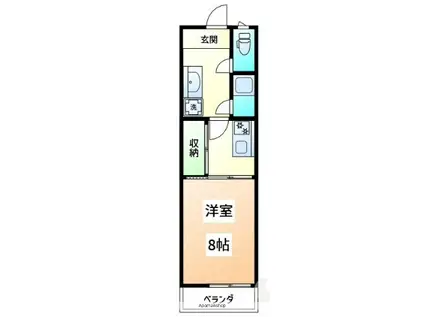 第2マンションふじ(1K/3階)の間取り写真