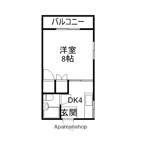 コーポ緑台(1K/3階)の間取り写真