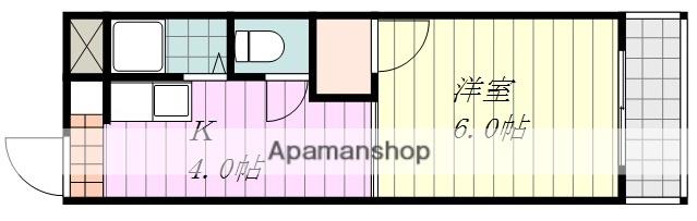 プレアール緑町Ⅱ(1K/1階)の間取り写真