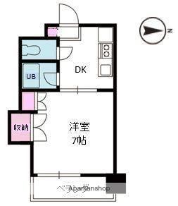 ジョイフル東野(1K/1階)の間取り写真