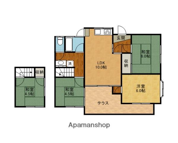 予讃線 伊予和気駅 徒歩5分 2階建 築60年(4LDK)の間取り写真