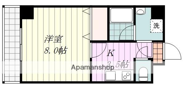 セトル青木(1K/3階)の間取り写真