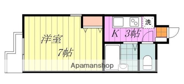 フリーダム道後(1K/2階)の間取り写真