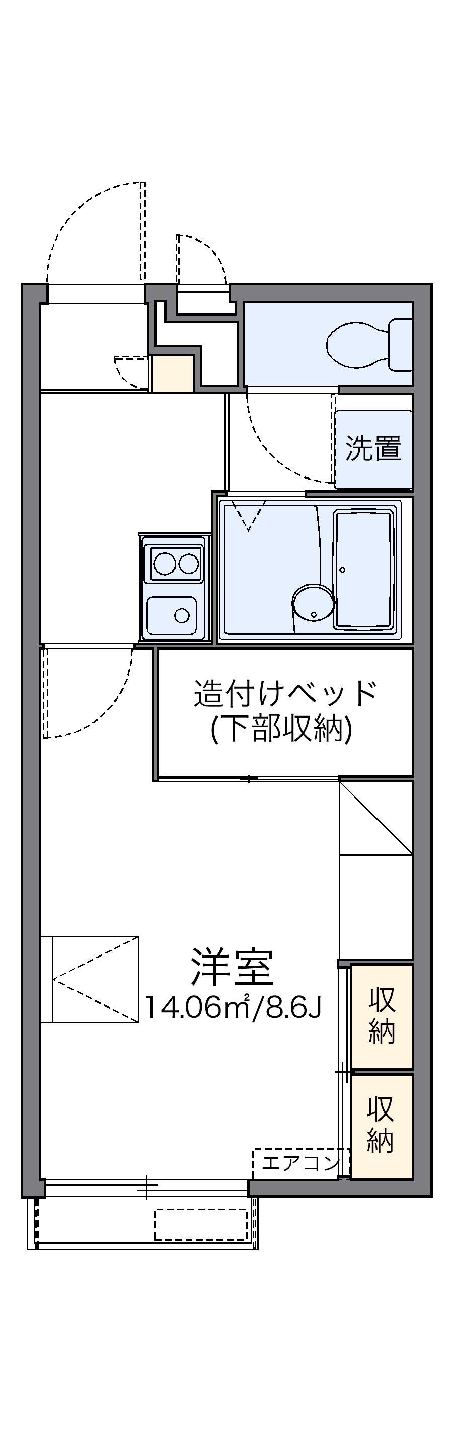 レオパレスK&R(1K/2階)の間取り写真
