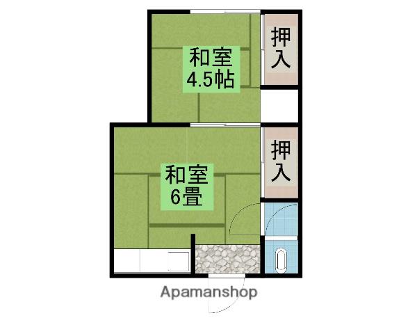 岩丸アパート(2K/2階)の間取り写真