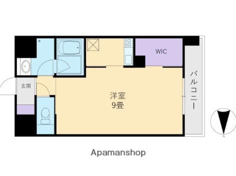 ルスト山越(1K/3階)の間取り写真