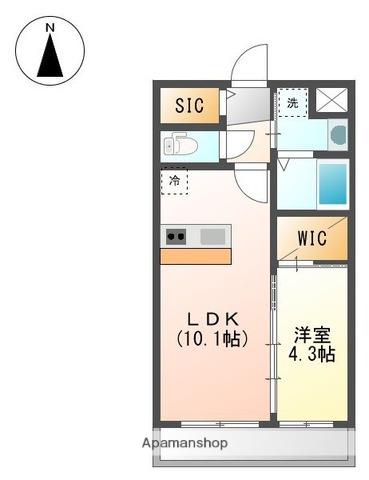 ソンリッサ 小坂(1LDK/1階)の間取り写真