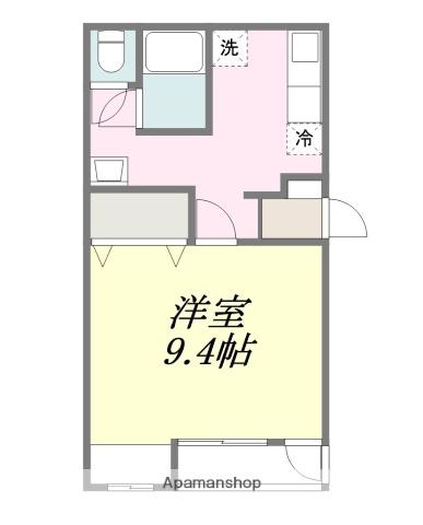 南海ハイツⅠ(1K/2階)の間取り写真