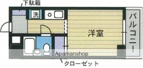 メゾン・ド・メール(ワンルーム/3階)の間取り写真