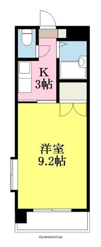 伊予鉄道横河原線 北久米駅 徒歩18分 2階建 築27年(1K/2階)の間取り写真