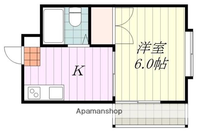 ハイツオリンピア(1K/3階)の間取り写真
