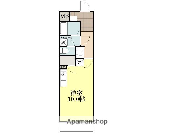 トスアップ緑町(ワンルーム/4階)の間取り写真