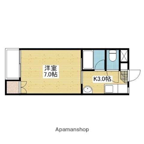 参川第4マンション(1K/2階)の間取り写真