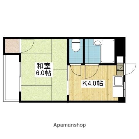 参川第1マンション(1K/3階)の間取り写真