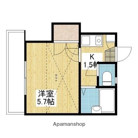 メゾン会津(1K/1階)の間取り写真