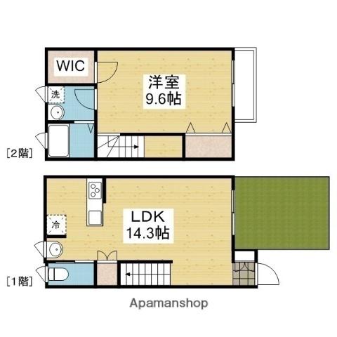 MAISON.DE.CONFORT(1LDK/2階)の間取り写真