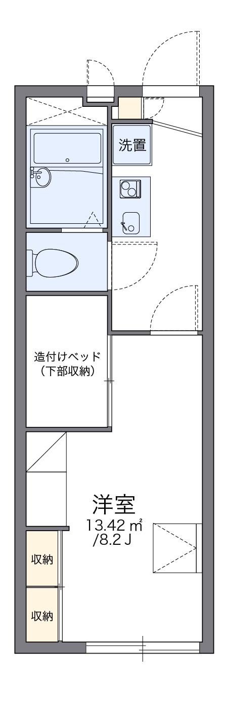 レオパレスメゾン枝松(1K/1階)の間取り写真