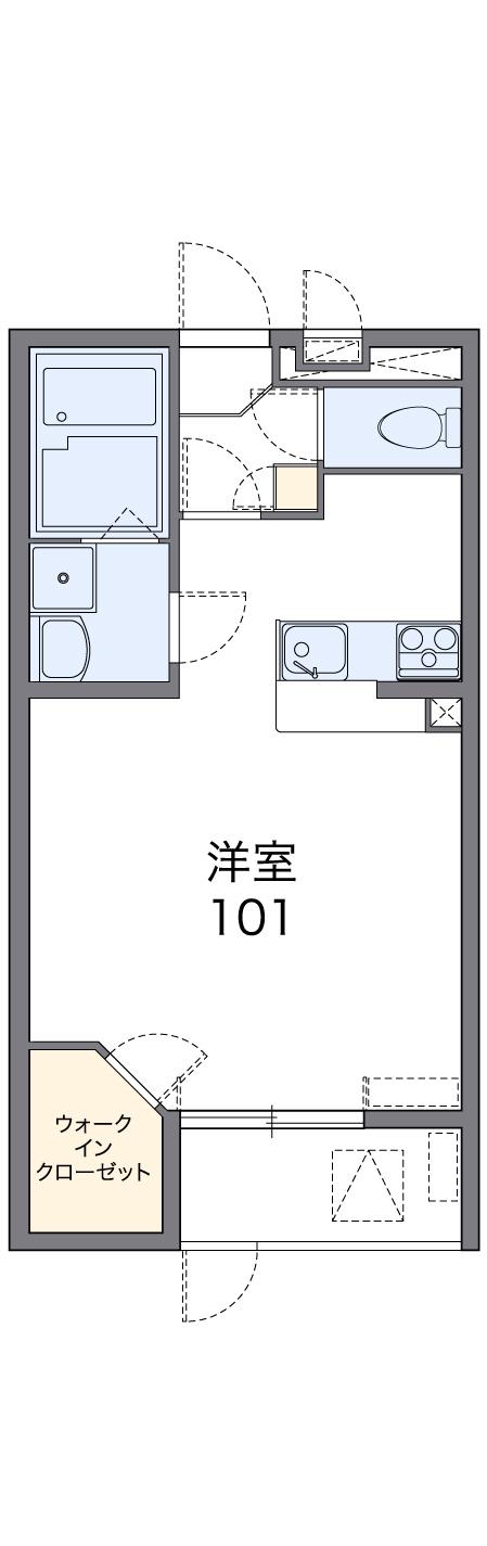 レオネクストル コフレ(1K/3階)の間取り写真