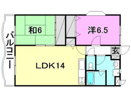 アイビー館(2LDK/2階)の間取り写真